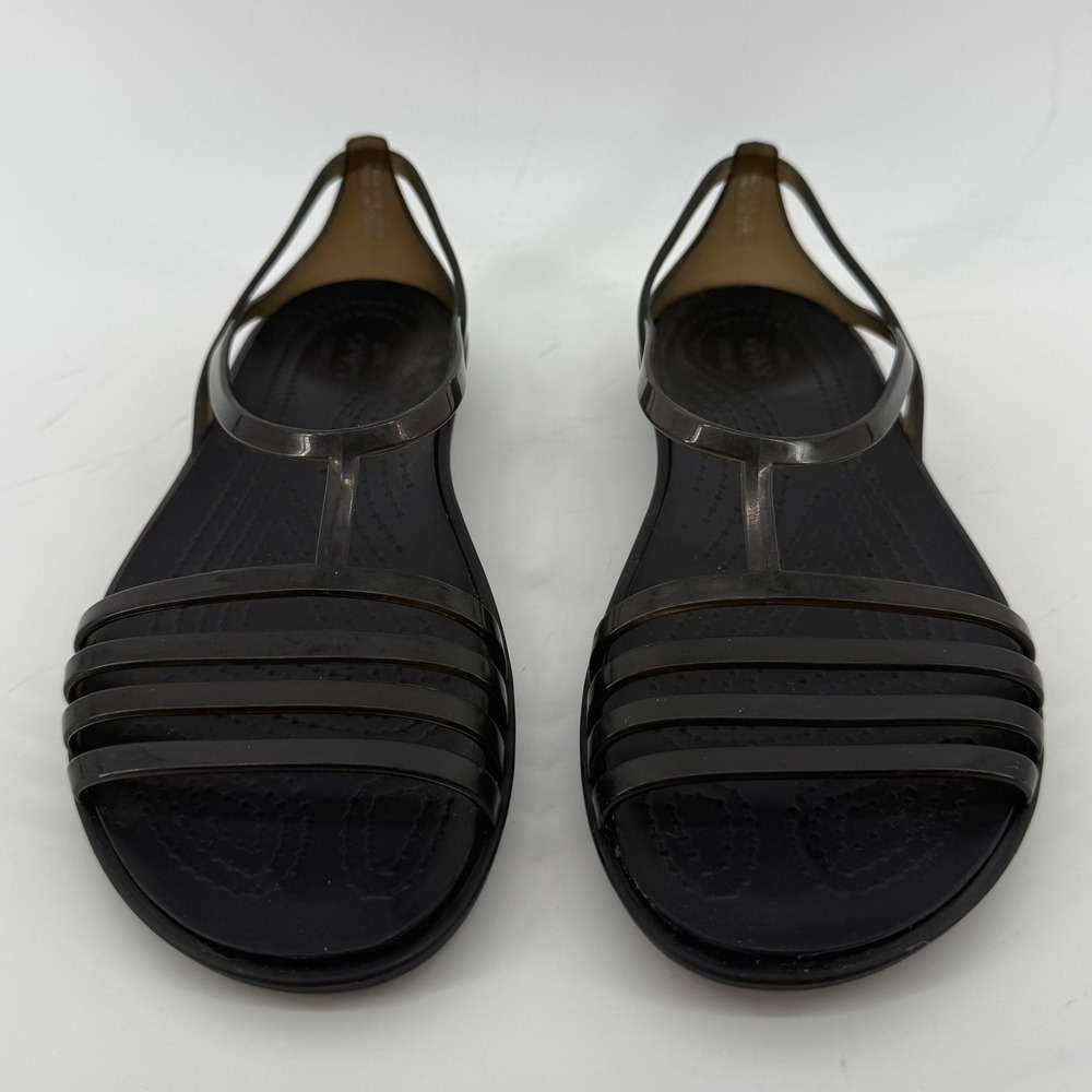 Crocs Isabella Strappy Sandal Black Women 5 Slip On Y2K Jelly Lightweight New - Picture 2 of 9